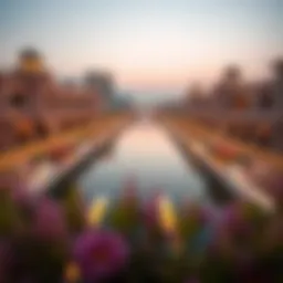Panoramic view of Dubai Water Canal showcasing its stunning architecture
