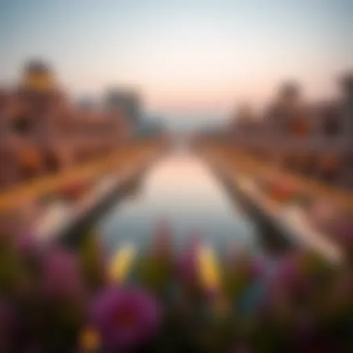 Panoramic view of Dubai Water Canal showcasing its stunning architecture