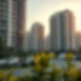A scenic view of affordable residential buildings in Dubai