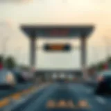 Salik toll gate view in Dubai