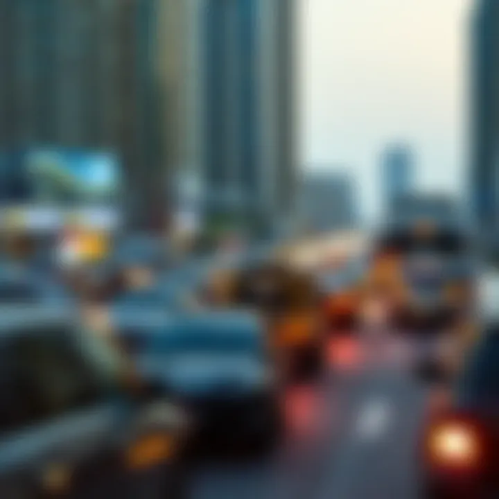 Traffic flow in Dubai during free Salik times