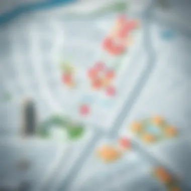 Proximity Map of Dubai Hills Estate Map highlighting proximity to key areas in Dubai