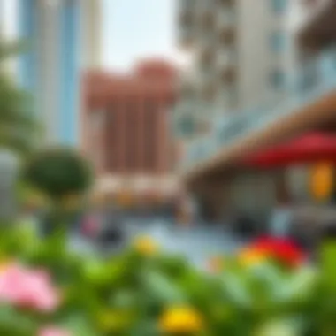 Community Life Around Uptown Tower in JLT Vibrant community spaces surrounding Uptown Tower in JLT.