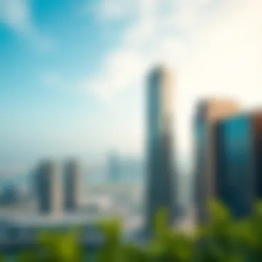 Uptown Tower: A Landmark in JLT Panoramic view of Jumeirah Lakes Towers with Uptown Tower prominently positioned.