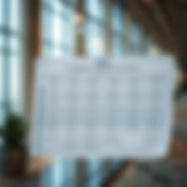 A chart representing the visa application requirements and timelines